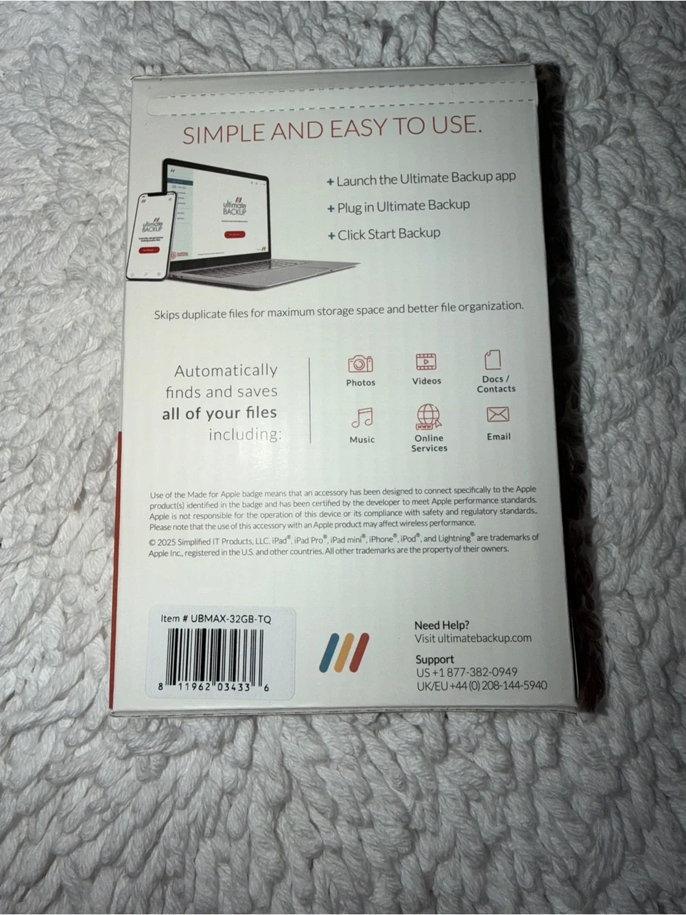Ultimate Backup Max 32GB Blue USB Flash Drive -